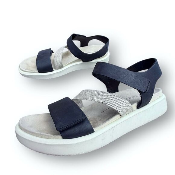 ECCO Women's Flowt 2 Band Blue Slingback Sandals Size EU 37 - Picture 8 of 14